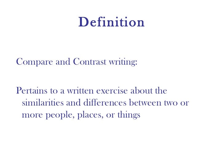 compare and contrast paragraph examples